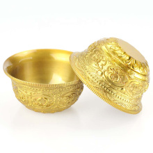 Metal Gift Crafts Factory Supply Pure Copper Buddhism Altar Bowl Brass Water Cup For Buddhist
